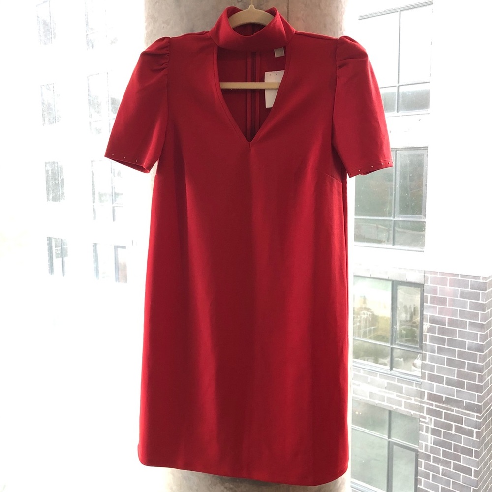 BNWT Michael Kors Red Short Sleeve Shift Dress – Size XS